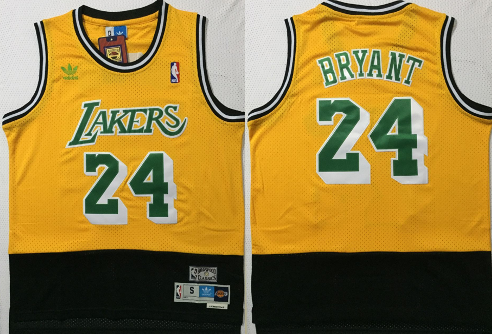 2020 Men Los Angeles Lakers 24 Bryant yellow new style Game Nike NBA Jerseys Print